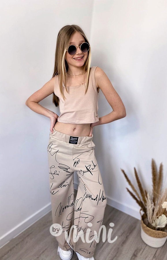 Béžový crop top