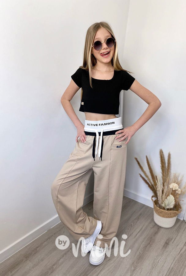 Active fashion maxi švédy béžové