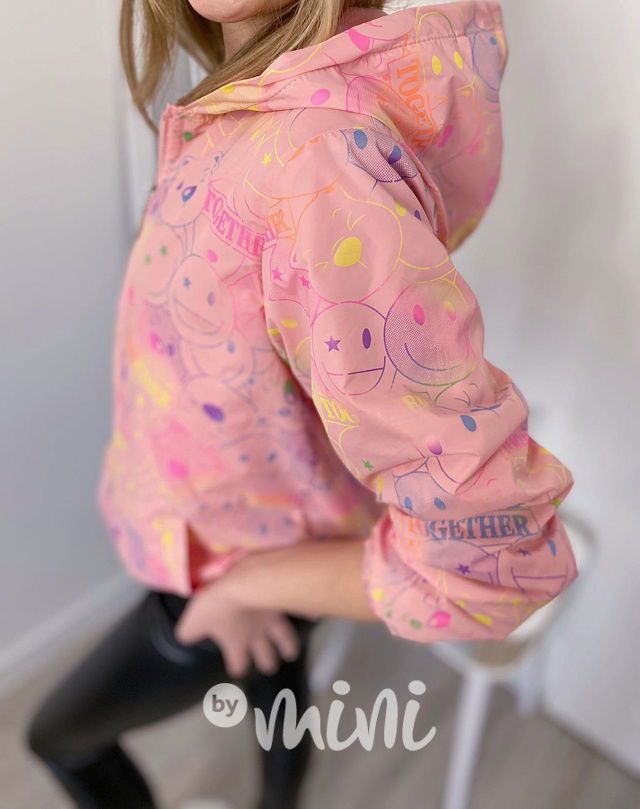 Smiley jarní větrovka pink
