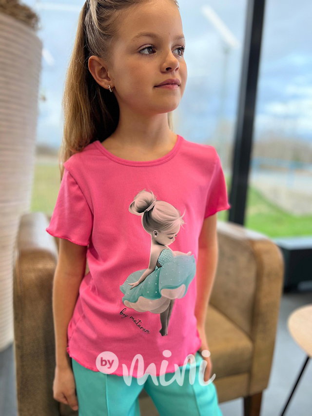 CUTE girl triko růžové
