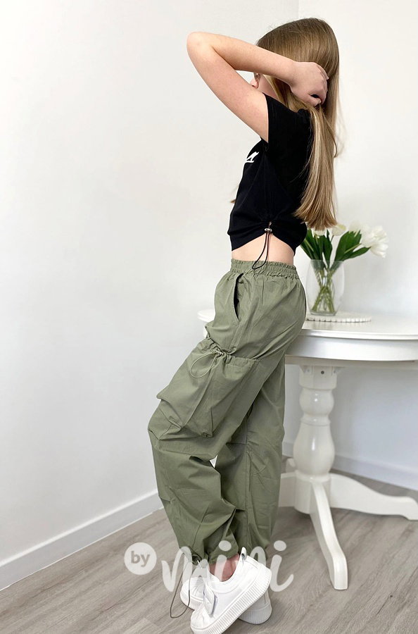 Parachute pants - cargo kapsáče khaki