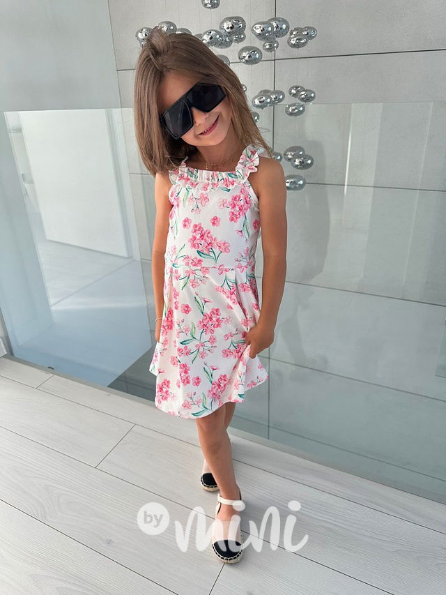 Květované šaty s kabelkou