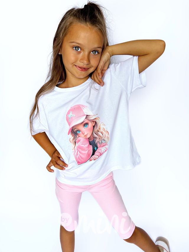 Cutie volné triko + kraťasy pink