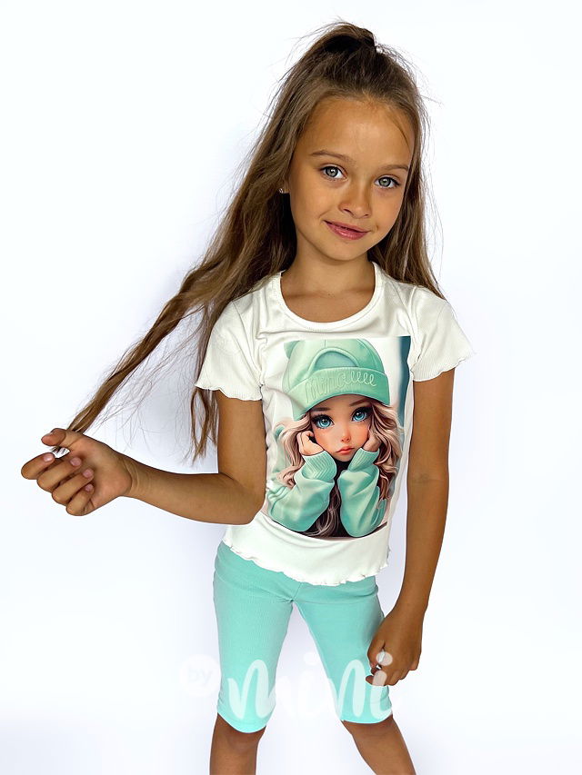 Cutie triko white/mint