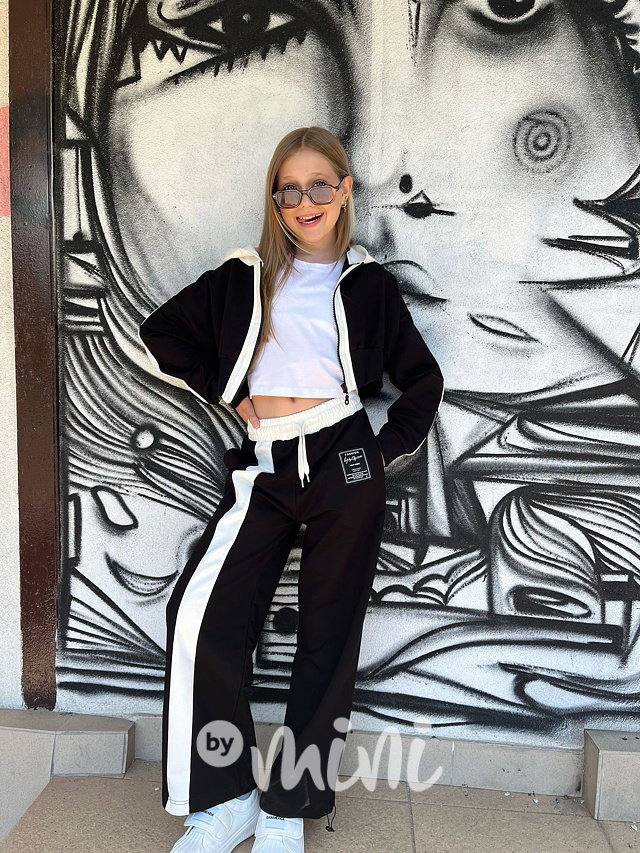Crop mikina černá