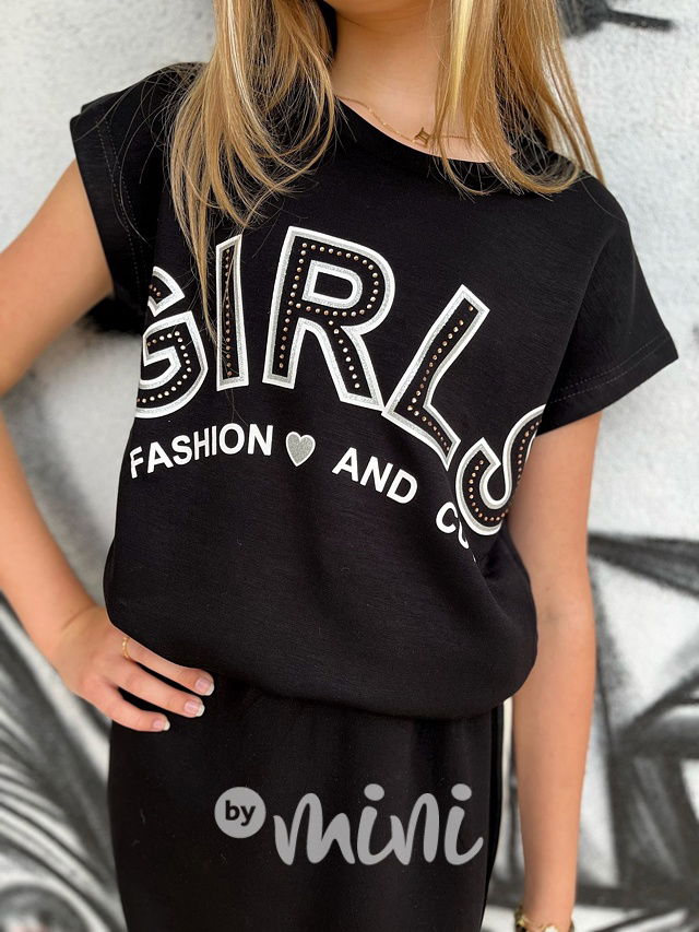 GIRLS blůzka + sukně black