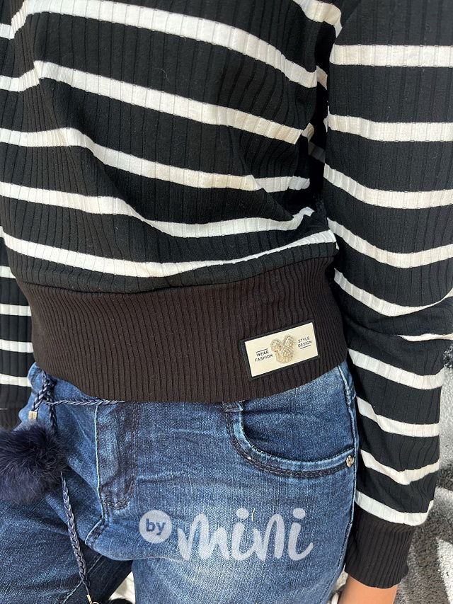 Pruhovaná blůzka black