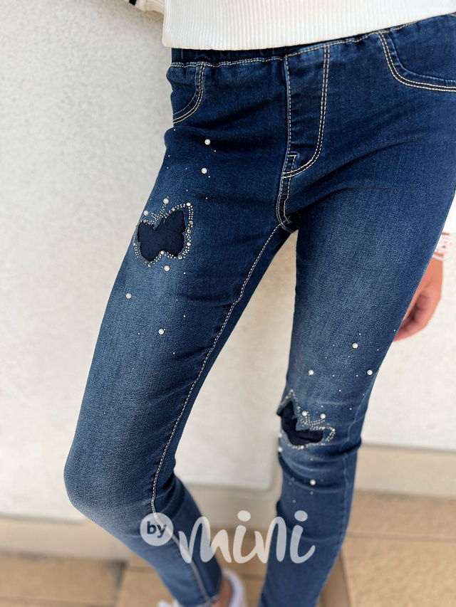 Denim jegginy BUTTERFLY