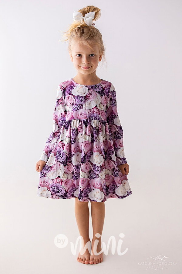 Lily Grey lila flower boho šaty
