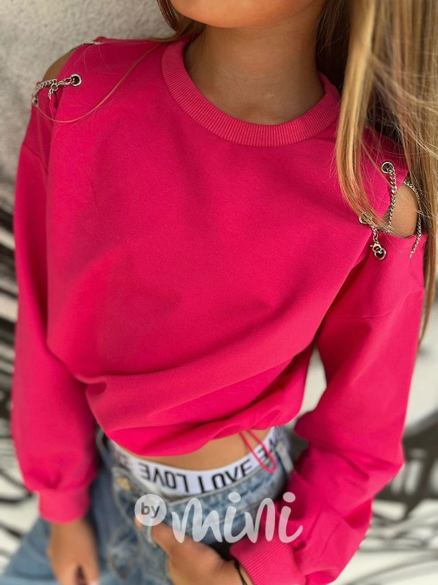 Fashion mikina s řetízky