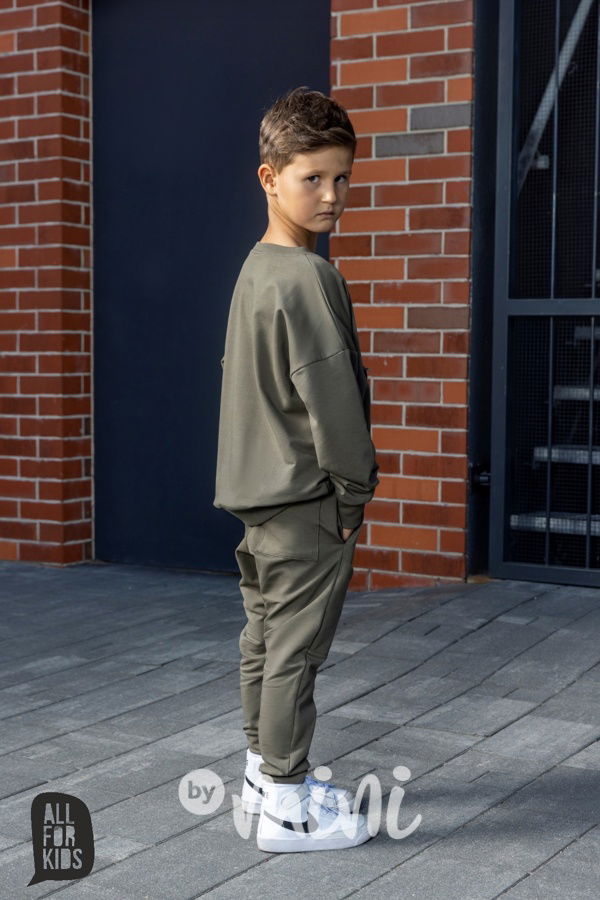 All for kids khaki mikina STARS