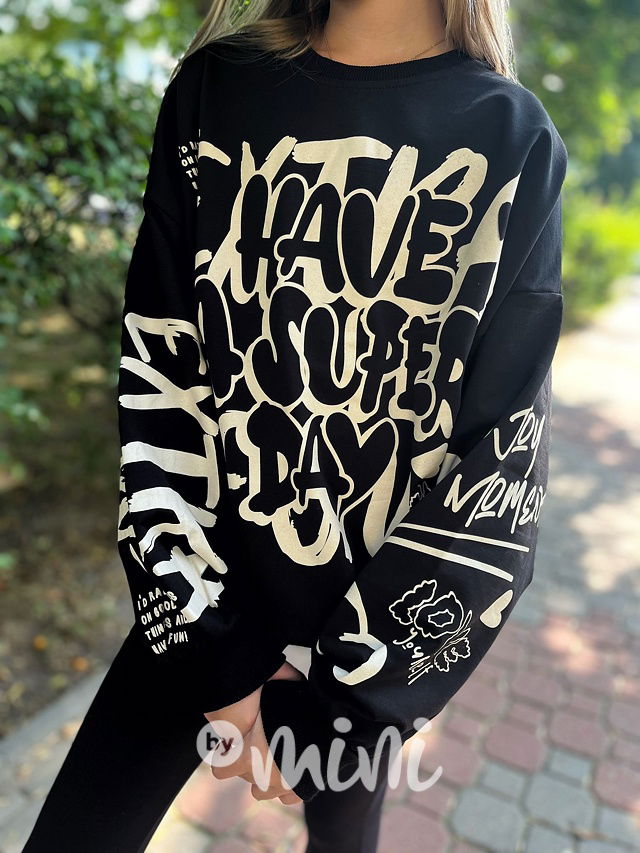 Mikina super day černá