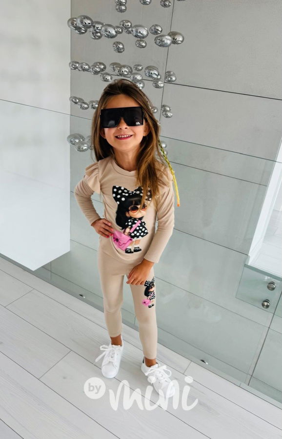 Shopping girl set béžový