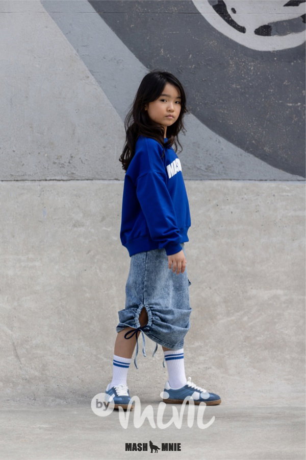 Mash Mnie midi denim sukně blue