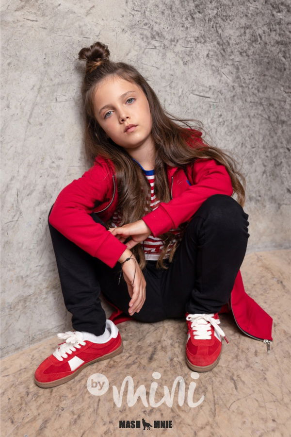 Mash Mnie long mikina WOLF červená