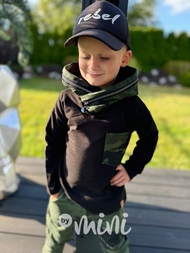 Army mikina se zipem