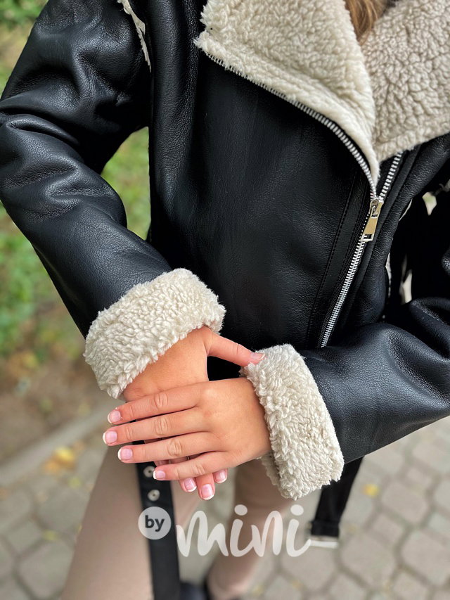 Eco leather bunda s beránkem