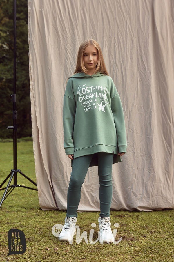 All for kids mikinová tunika mint