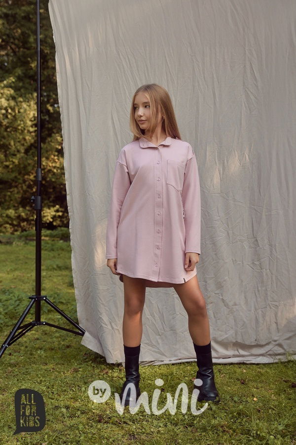 All for kids košilové šaty pink