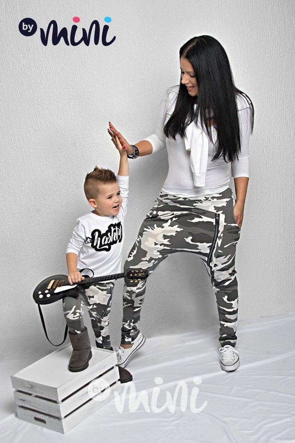 Grey army baggy tepláčky