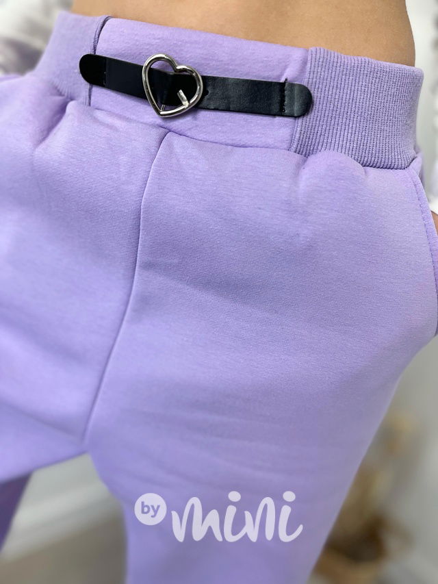 Zateplené lounge švédy HEART lila