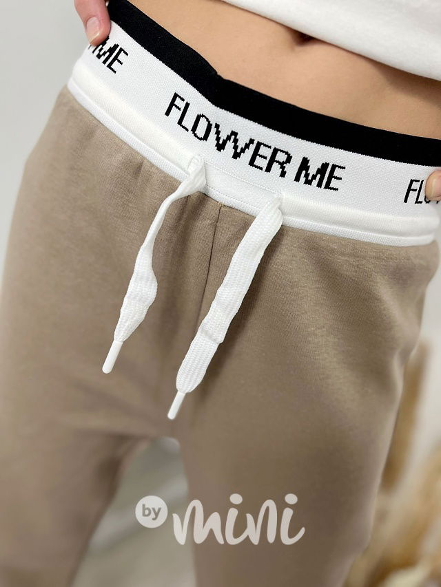 Zateplené lounge švédy FLOWER béžové