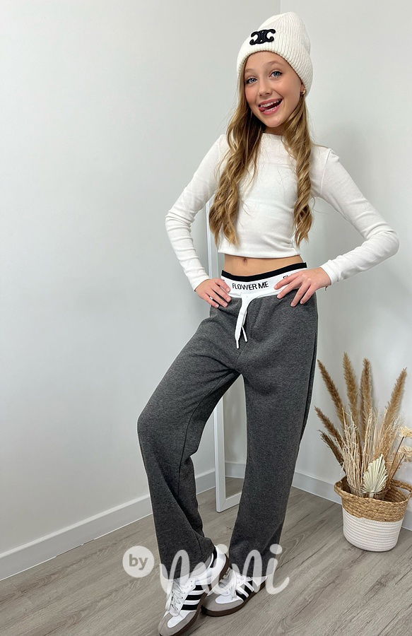 Zateplené lounge švédy FLOWER šedé