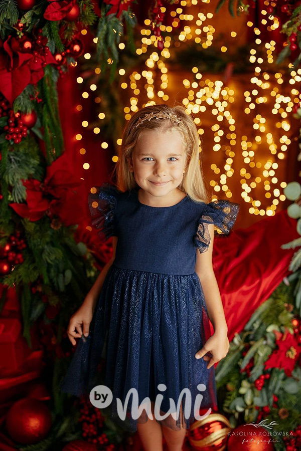 Lily Grey SPARKLING tylové šaty royal blue