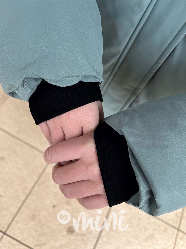 Maxi dlouhý zimní kabát SPORTY mint