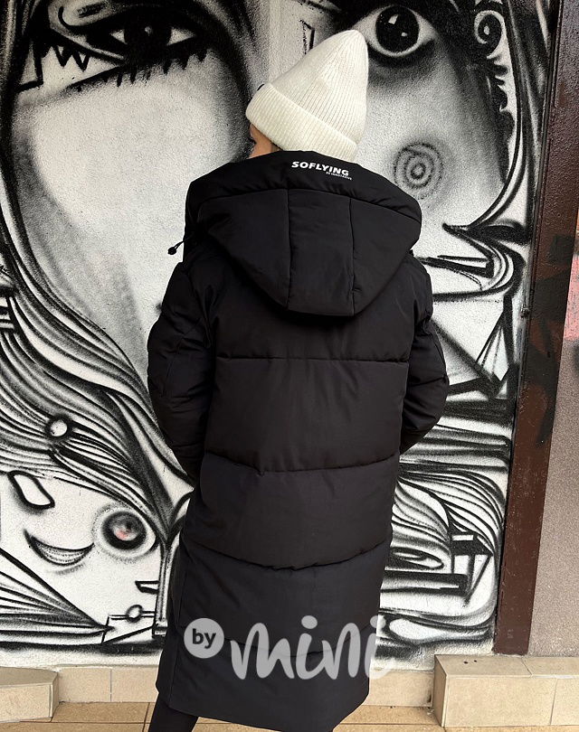 Maxi dlouhý zimní kabát SPORTY black