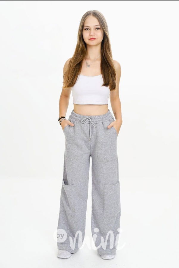 Volné teplejší relaxed tepláky GREY