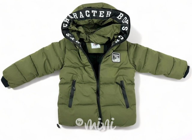 Zimní bunda Character boys khaki