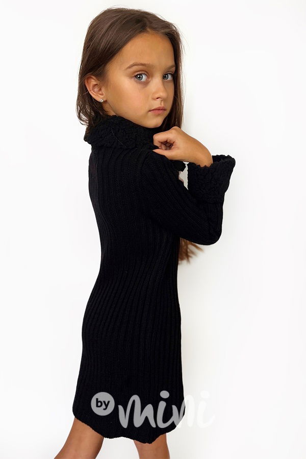Svetrové šaty černé