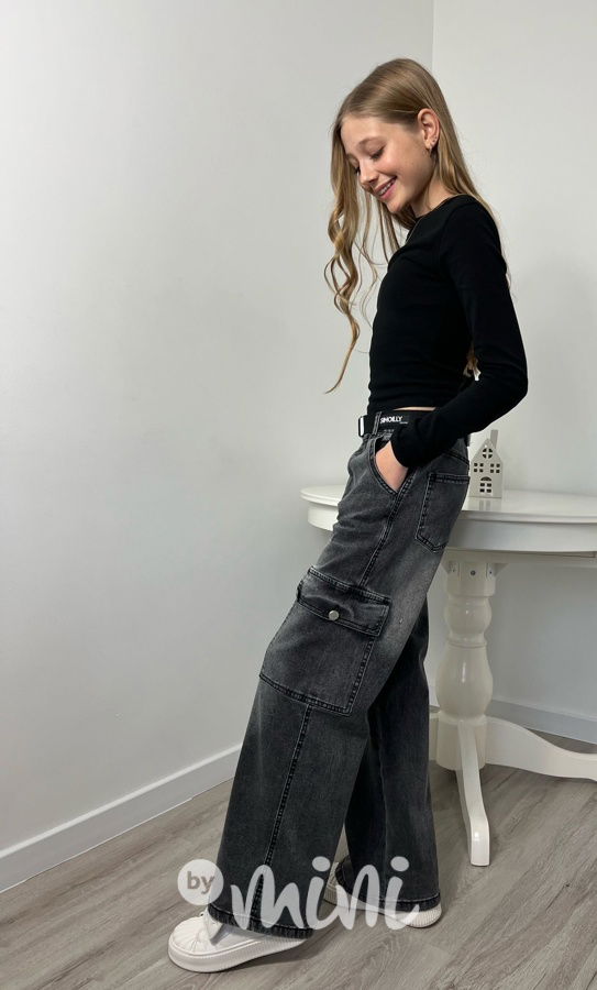 Jeans kapsáče s páskem