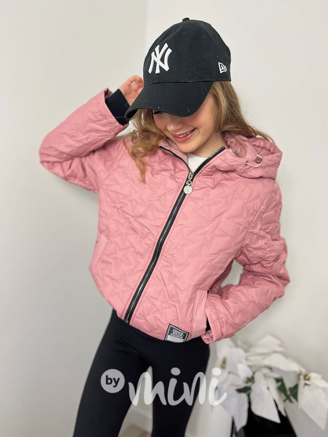 Jarní bunda STARS pink