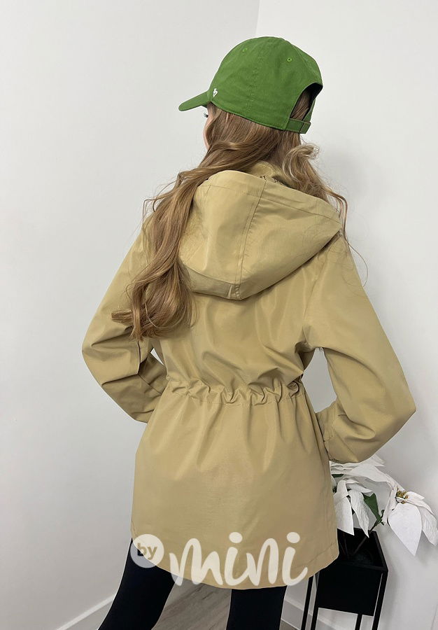 Podzimní béžová parka