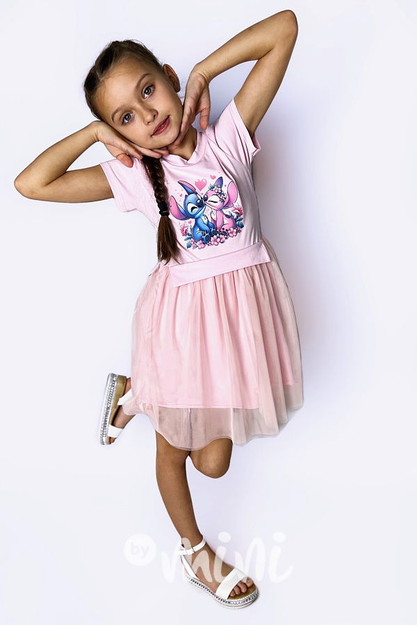 Lilo & Stitch šaty s tylem růžové