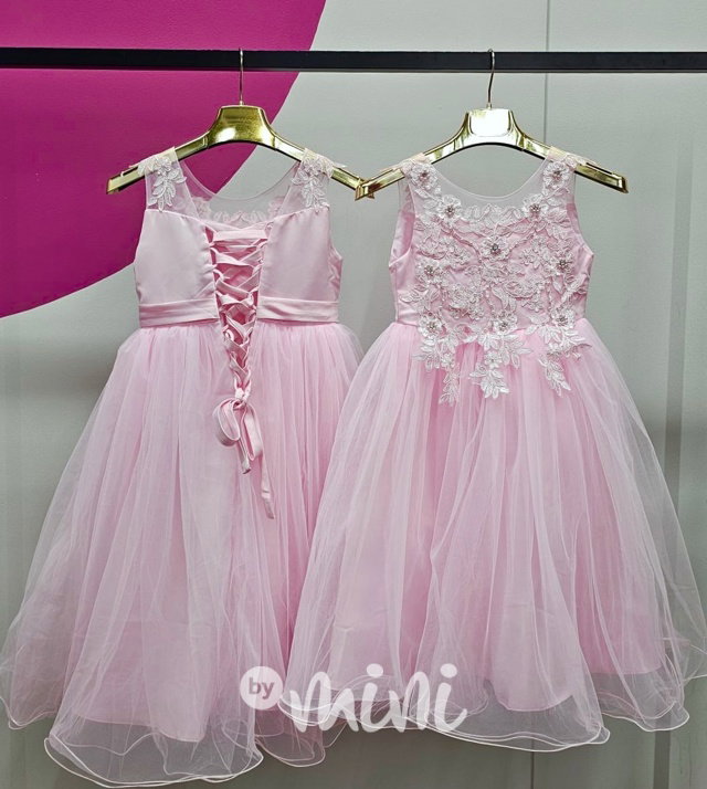 LUXURY dlouhé slavnostní šaty PINK