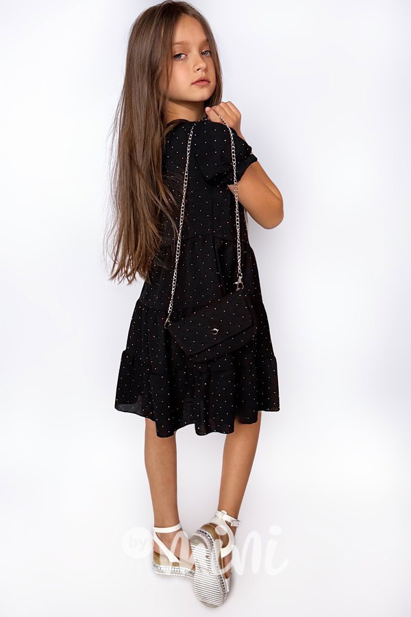 Letní vzdušné šaty s kabelkou black