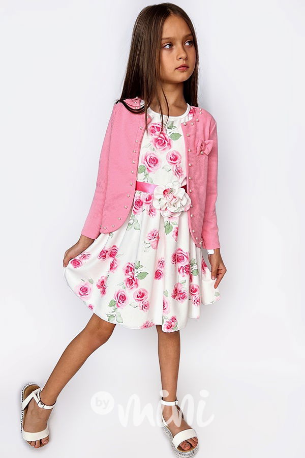 Summer flower šaty pink