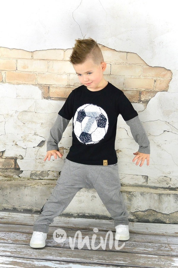 Black/Grey triko s měnícími flitry