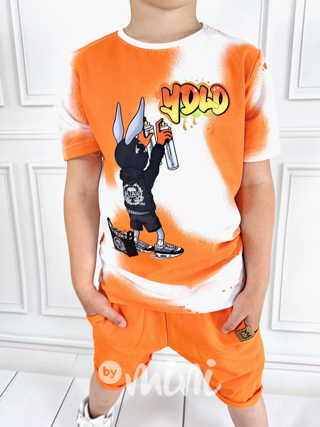 YOLO triko orange splash