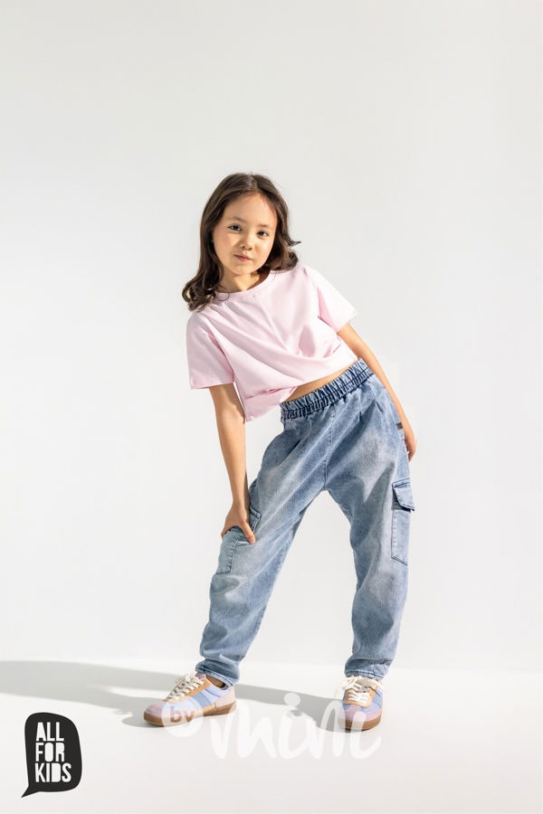 All for kids twist crop triko sweet pink