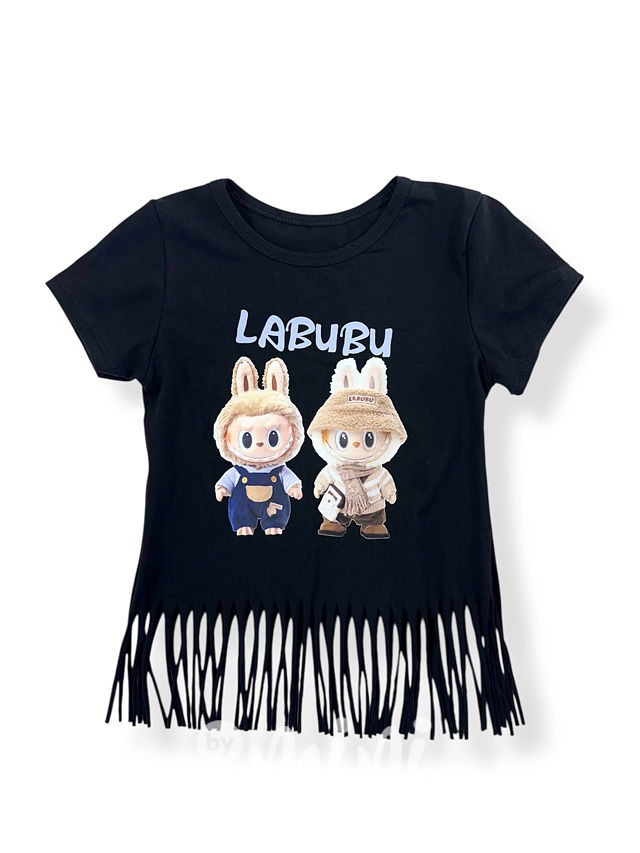 Labubu triko třásničky černé