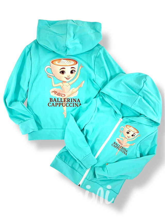 Ballerina Cappuccina mikina zip mint