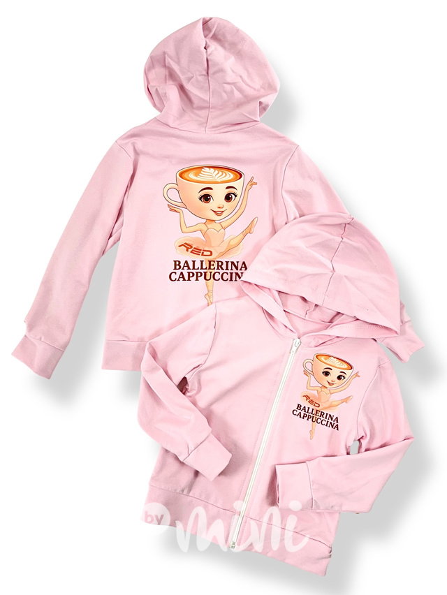 Ballerina Cappuccina mikina zip růžová