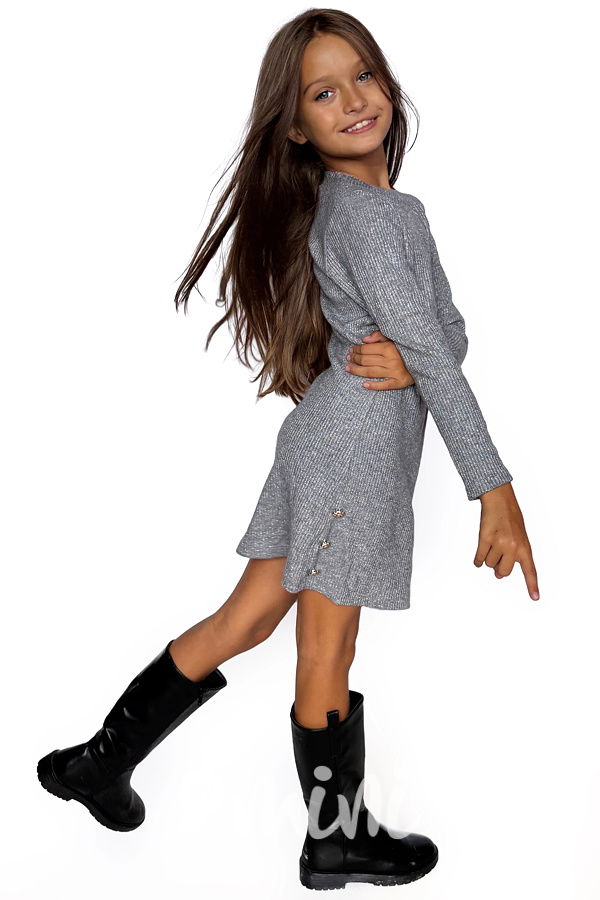 Podzimní šaty silvergrey