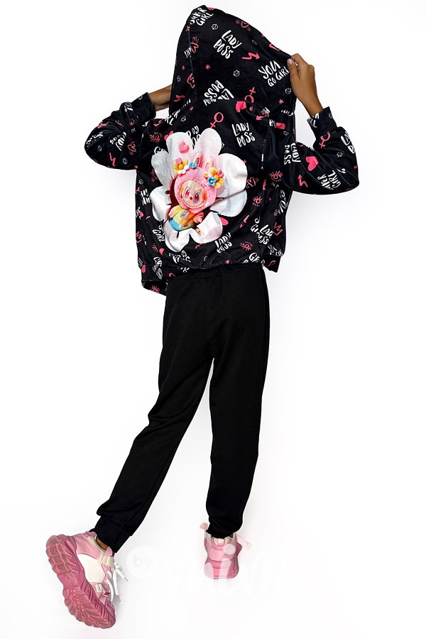 Labubu soft velur mikina FLOWER