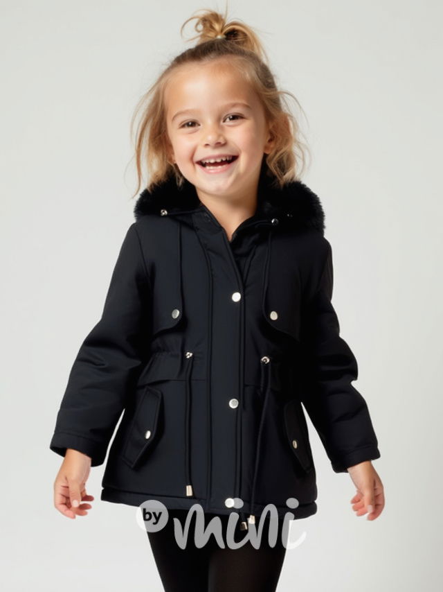 Zimní parka s kožíškem BLACK