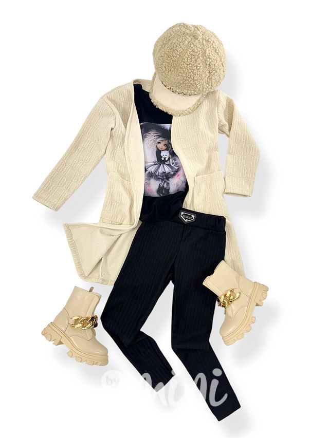 Podzimní dlouhý kardigan vanilla